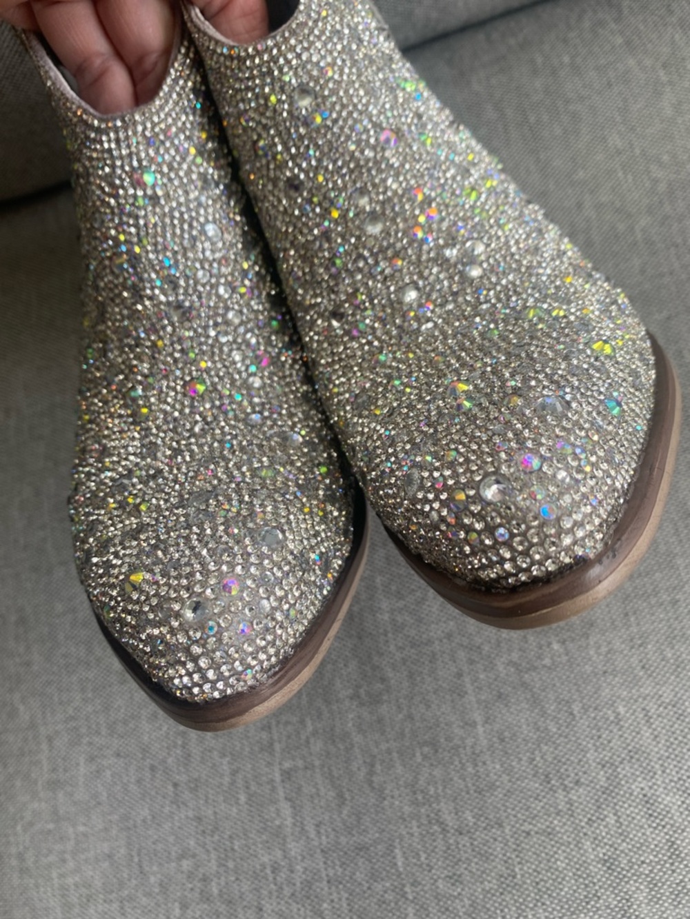 Pierre Dumas "Wilder-26" rhinestone embellished ankle booties 6 1/2 NEW NO BOX - Picture 10 of 11